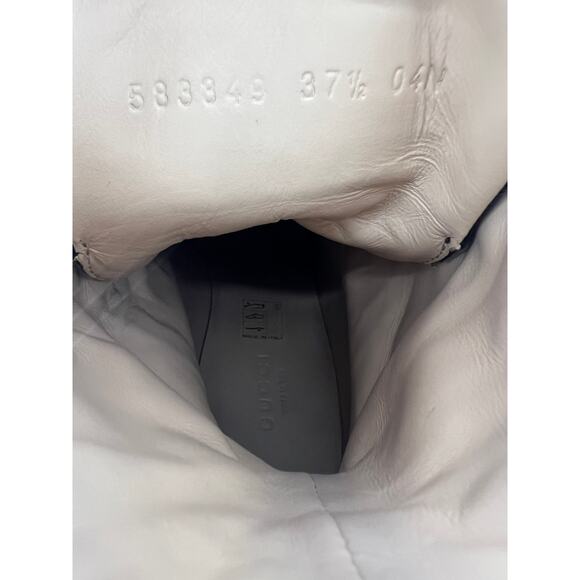 Gucci Tweed GG Monogram Lace Up Combat Ankle Boots - Picture 13 of 15